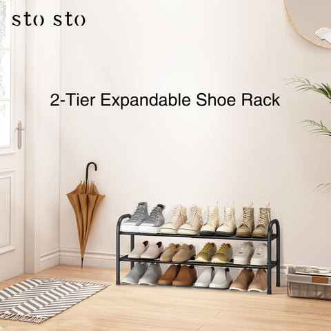 STO STO free-standing entryway rack fits front doors and hallways.