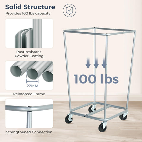 STO STO large-capacity 160L cart ready for laundry organization