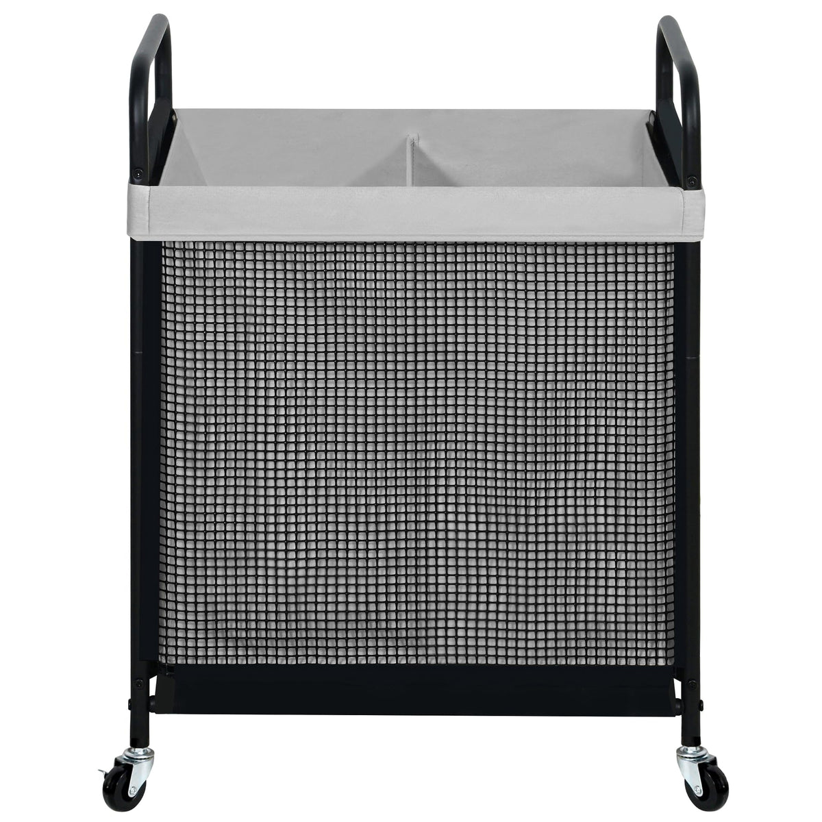 STO STO 100L two-compartment hamper for easy sorting in small spaces.