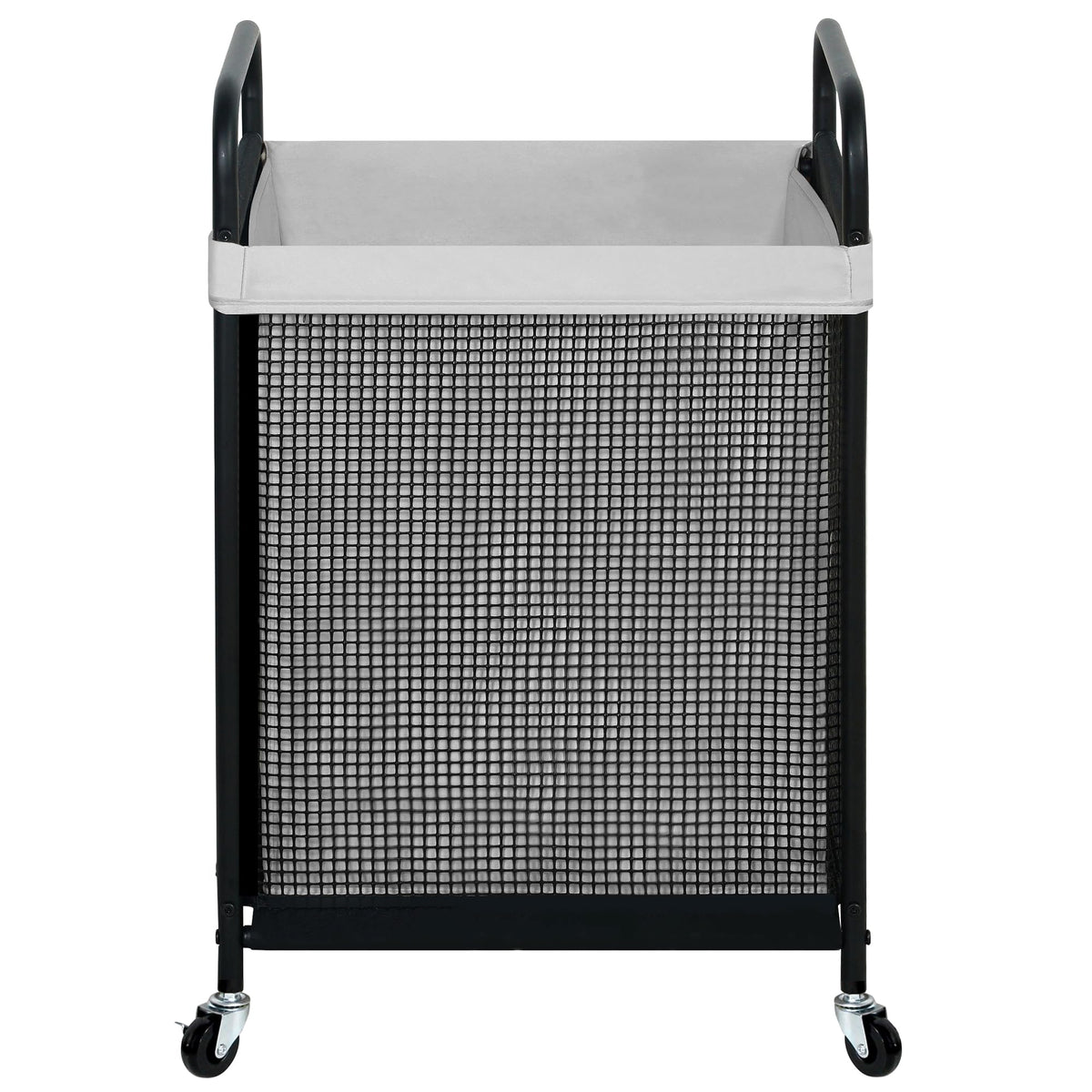STO STO 90L rolling laundry cart ready for easy transport and storage.