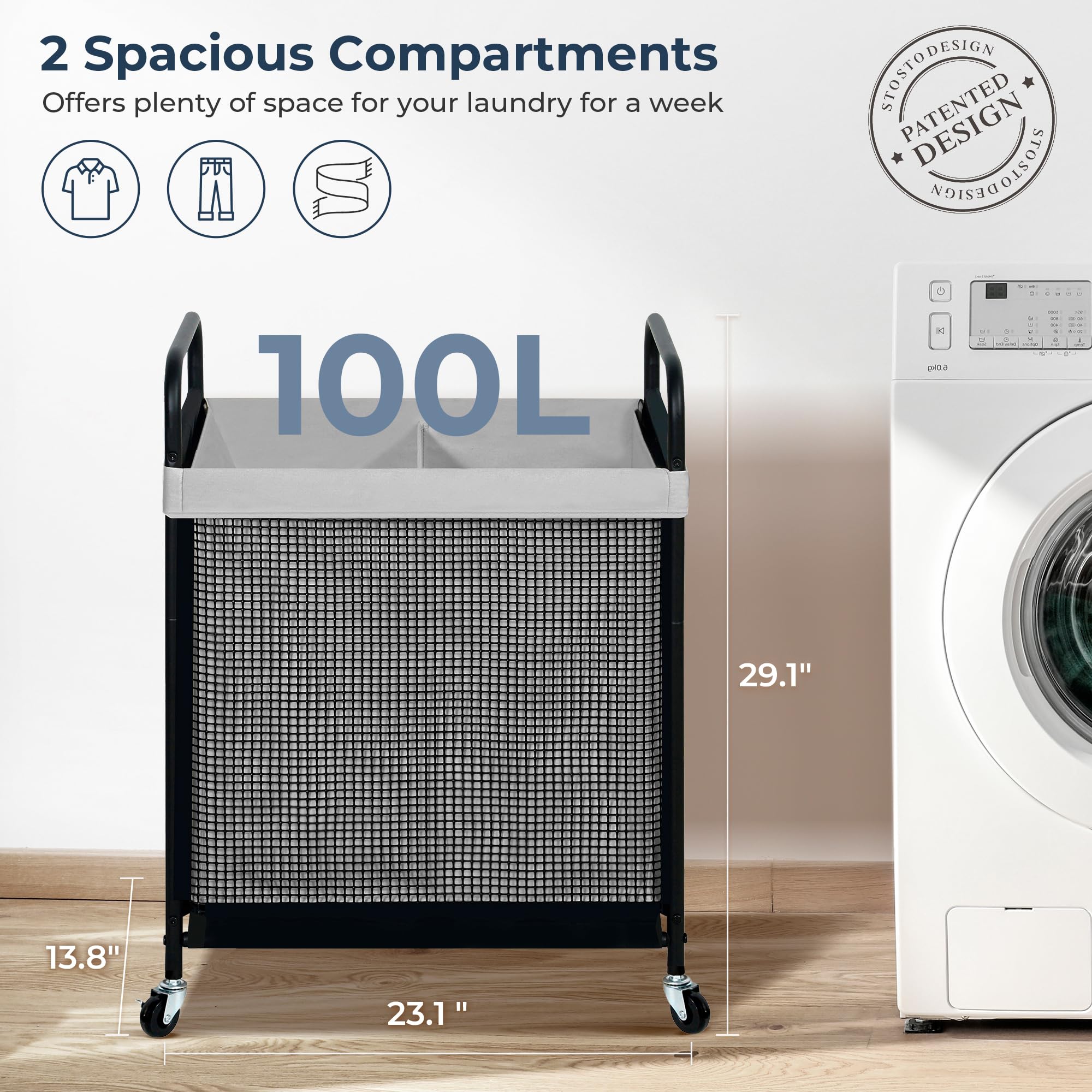STO STO compact design fits snugly in apartments and closets.