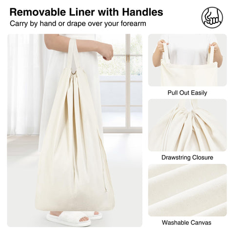 STO STO lid-equipped hamper conceals clothes and helps control odors