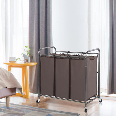 STO STO Laundry Sorter 3-Section bag detail highlights removable bags for easy transport