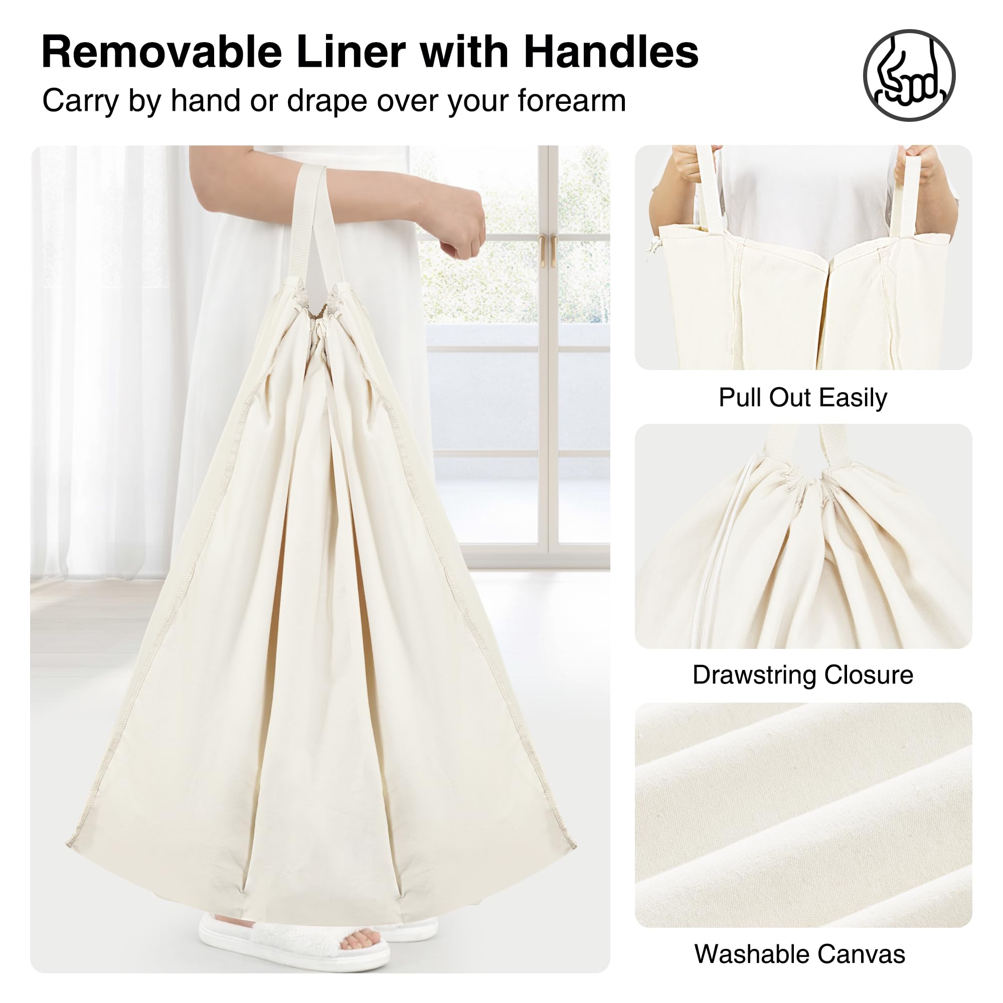 STO STO removable washable liner image shows easy carry and quick cleanup.
