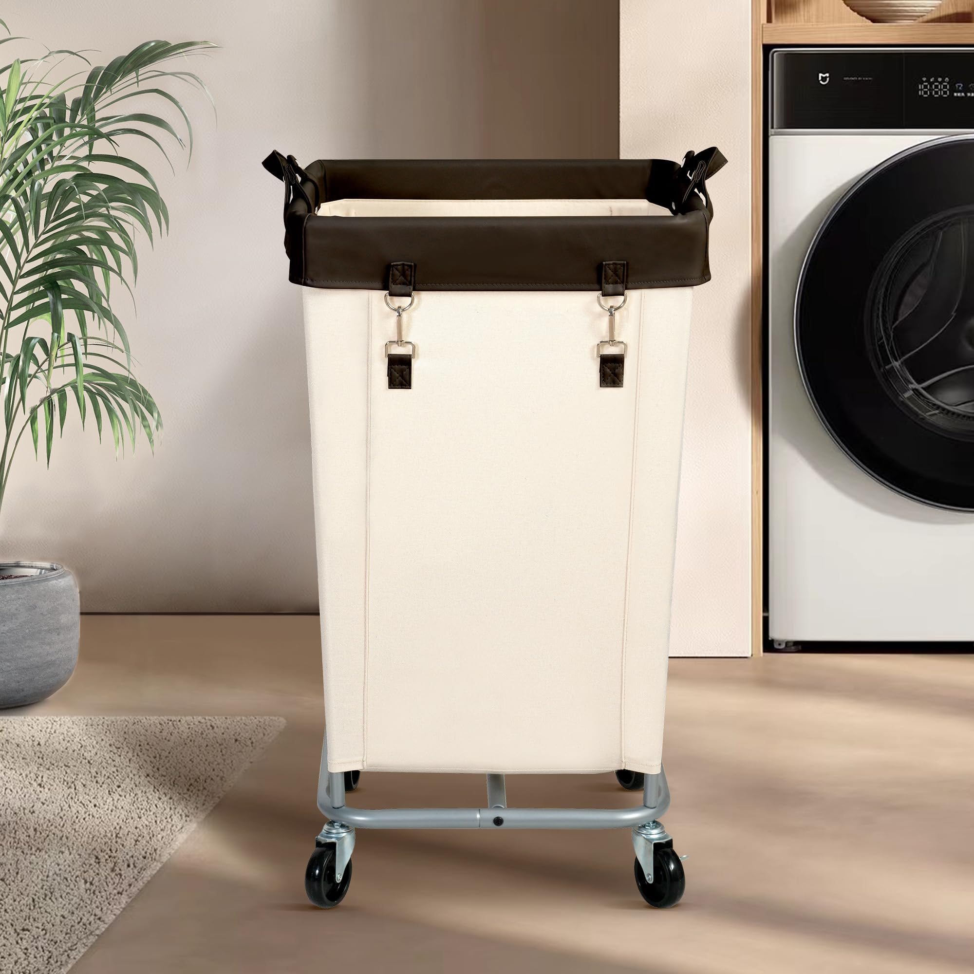 STO STO rolling laundry cart with steel frame for heavy loads