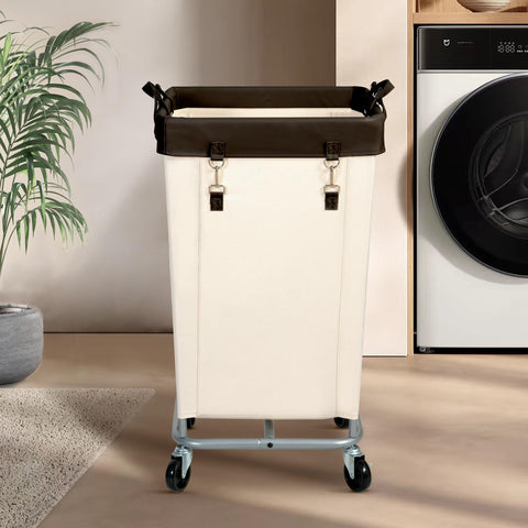 STO STO rolling laundry cart with steel frame for heavy loads