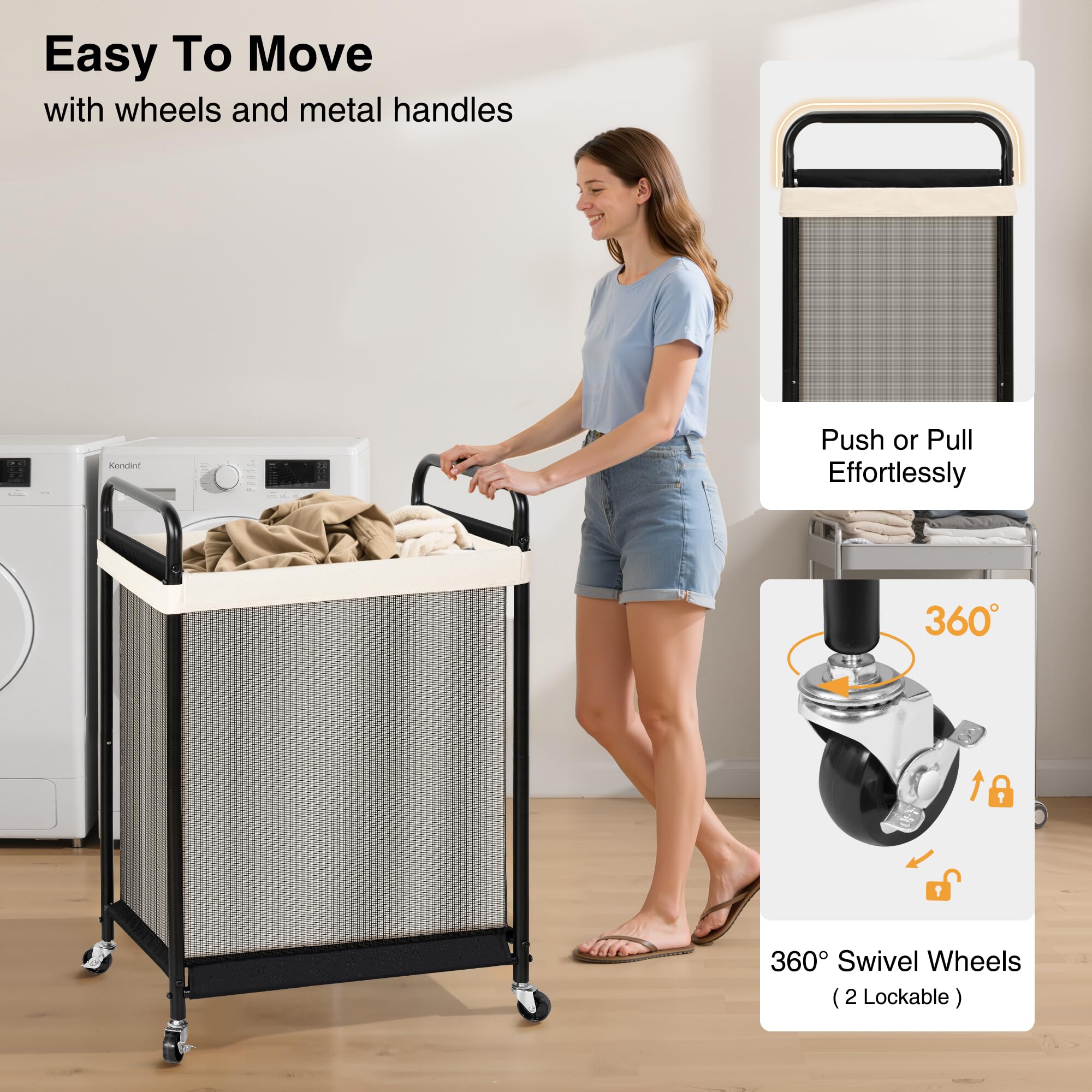 STO STO room placement hamper in a tidy bedroom or laundry area.