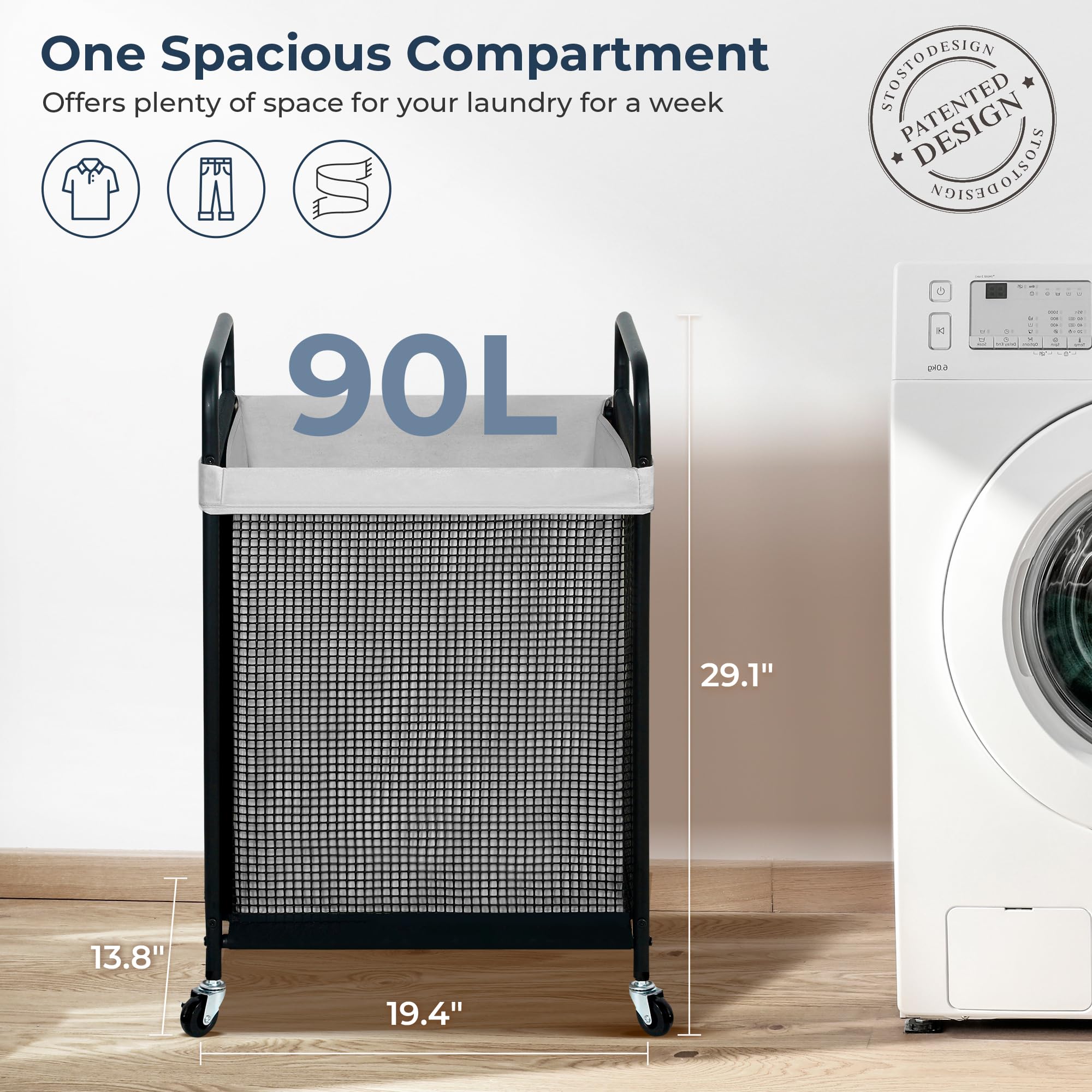 STO STO steel frame with rust-resistant finish for durable daily use.