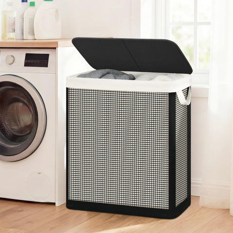 STO STO two-section laundry sorter separates lights and darks efficiently