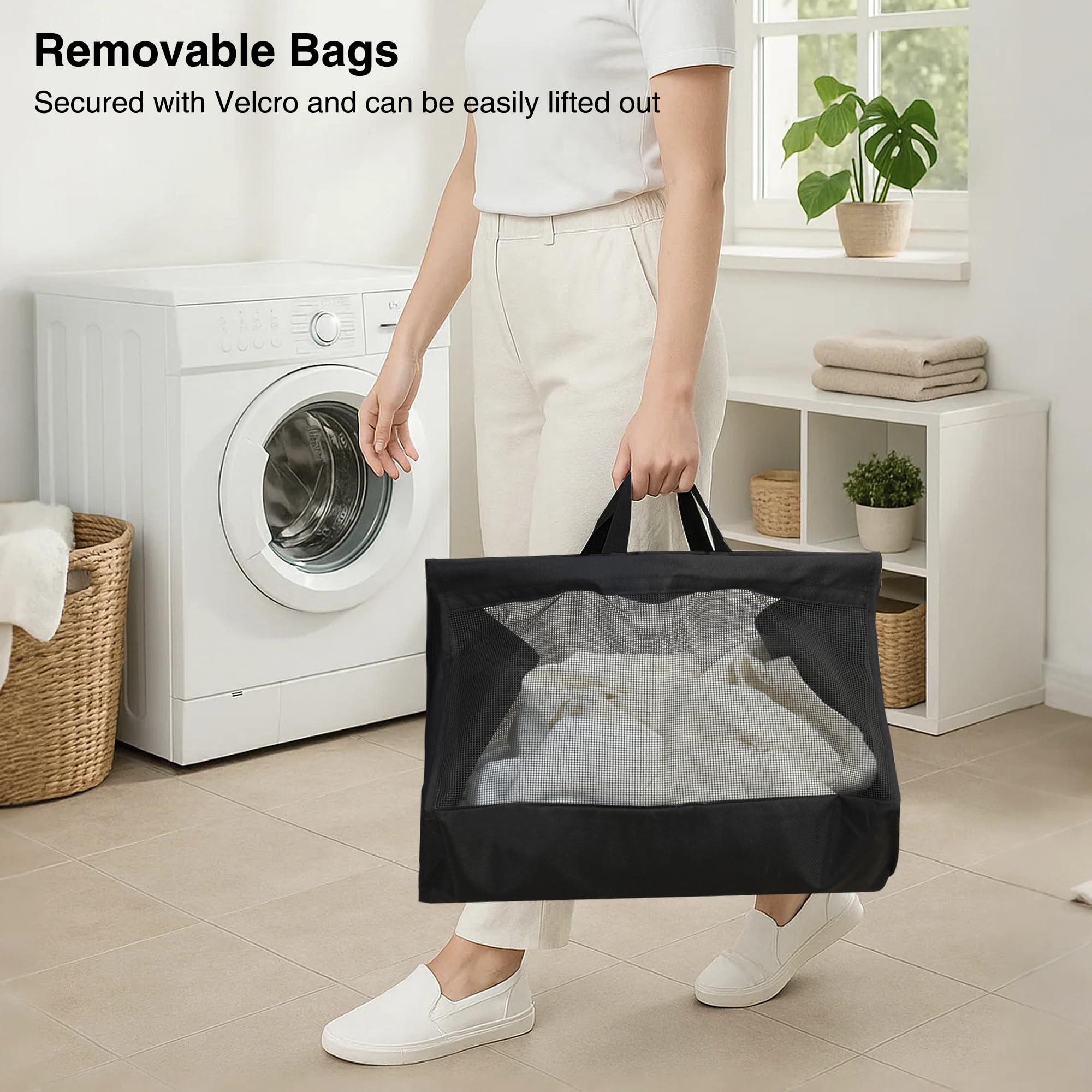 STO STO wide bag openings enable quick loading and unloading.