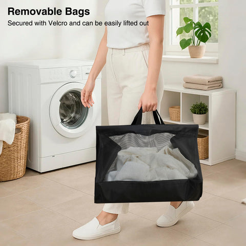 STO STO wide bag openings enable quick loading and unloading.