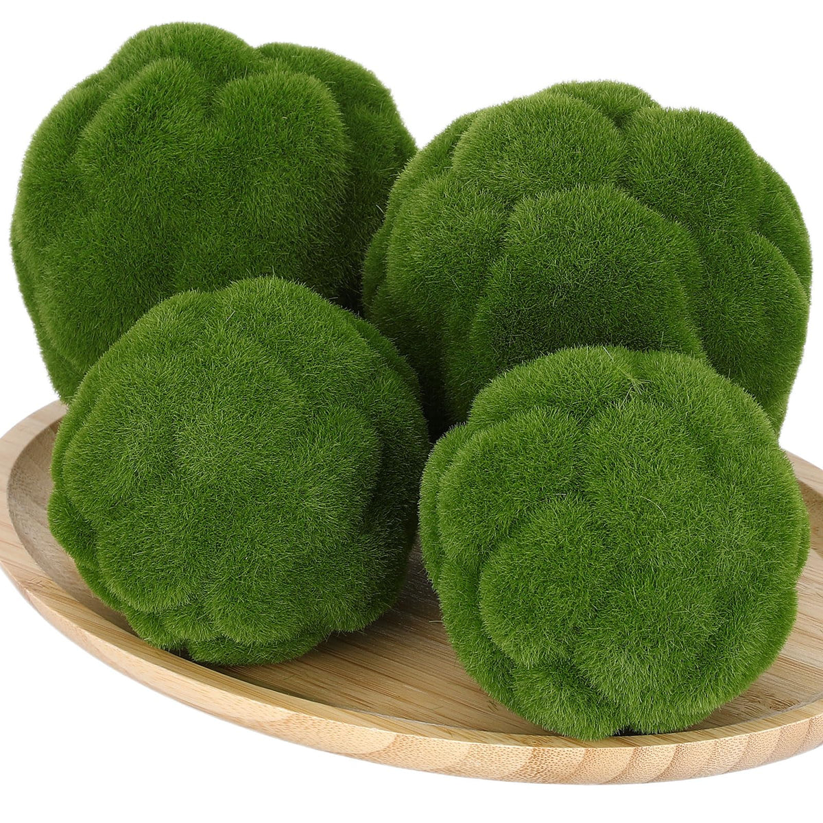 STOBAZA green moss balls for realistic table centerpieces and decor.