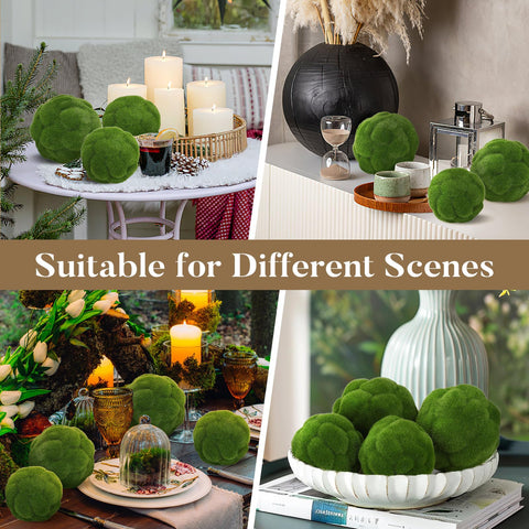 Moss ball table centerpiece by STOBAZA for natural ambience.