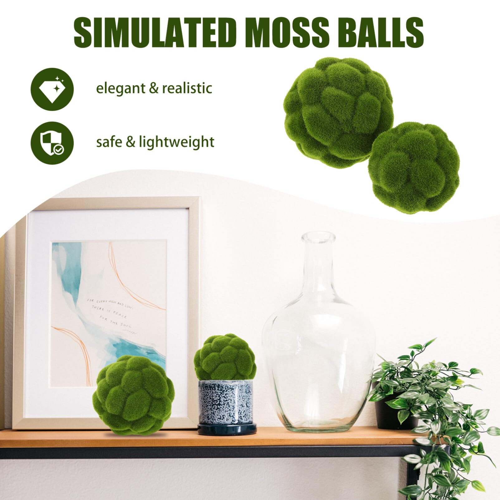 STOBAZA spring decor moss ball accents without upkeep.