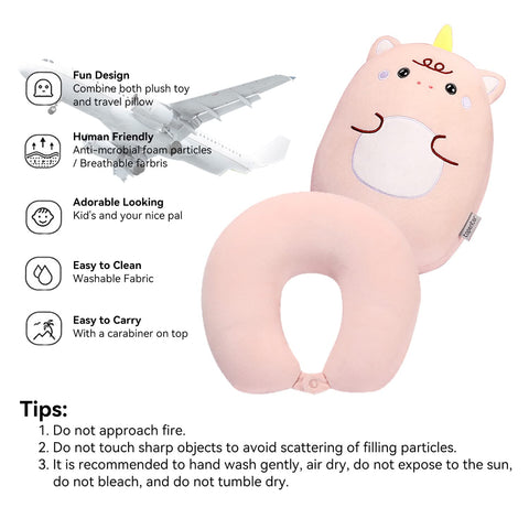 Stocaggio Kids Travel Pillow soft neck support during travel