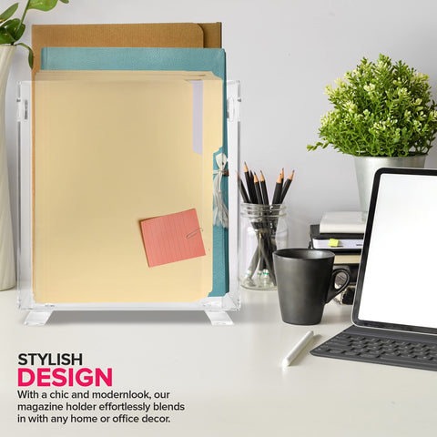 Stock Your Home versatile organizer for magazines, reports, or cookbooks in any room.