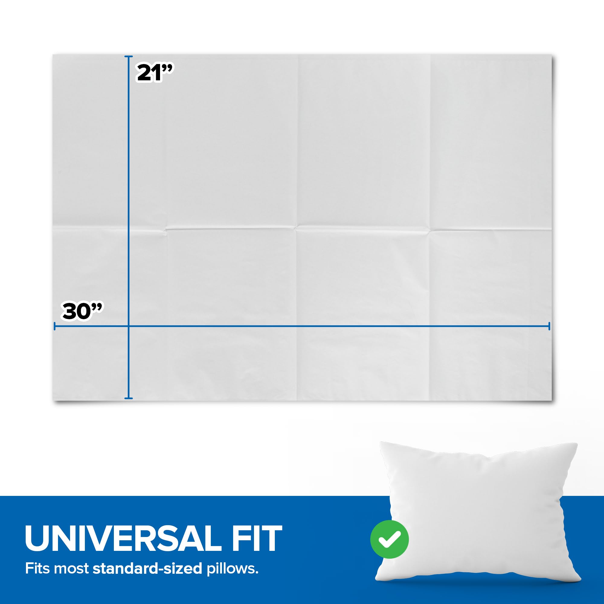 Stock Your Home pillow case with poly interior moisture barrier protects against leaks.