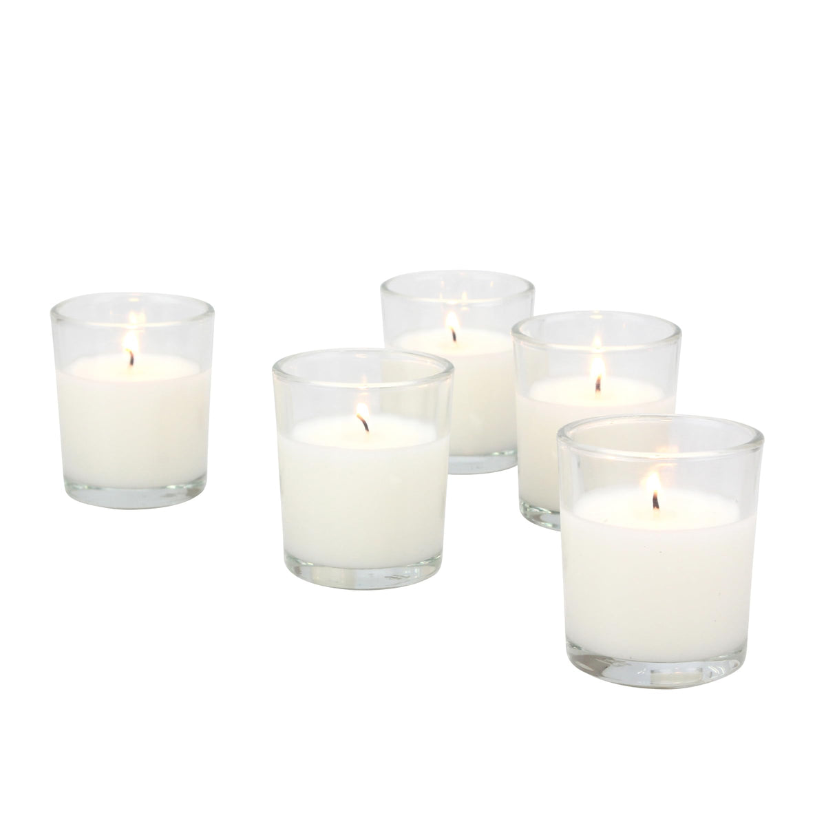 Stonebriar 12-hour unscented votive in white glass ideal for elegant centerpieces