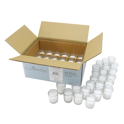 Stonebriar unscented votives in clear glass perfect for weddings and events