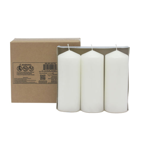 Stonebriar 80-hour burn pillar candle ideal for extended evenings.