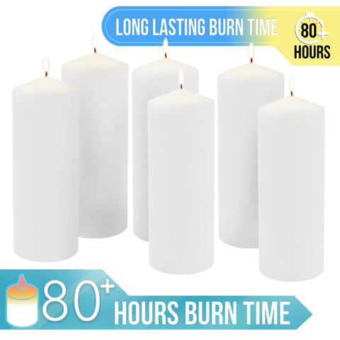 Stonebriar unscented pillar candles suit weddings and unity ceremonies.