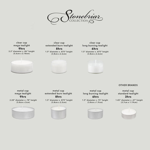Stonebriar compact color tea lights for easy storage and transport