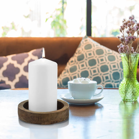 Stonebriar 3x6 inch candles fit mantels and centerpieces beautifully.