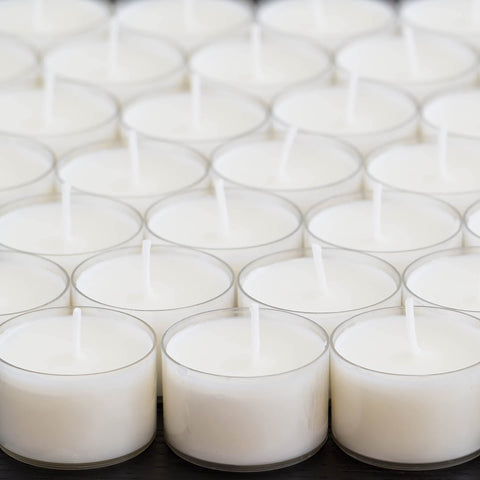 Stonebriar unscented tea lights enhance spa, restaurant, and wedding décor.