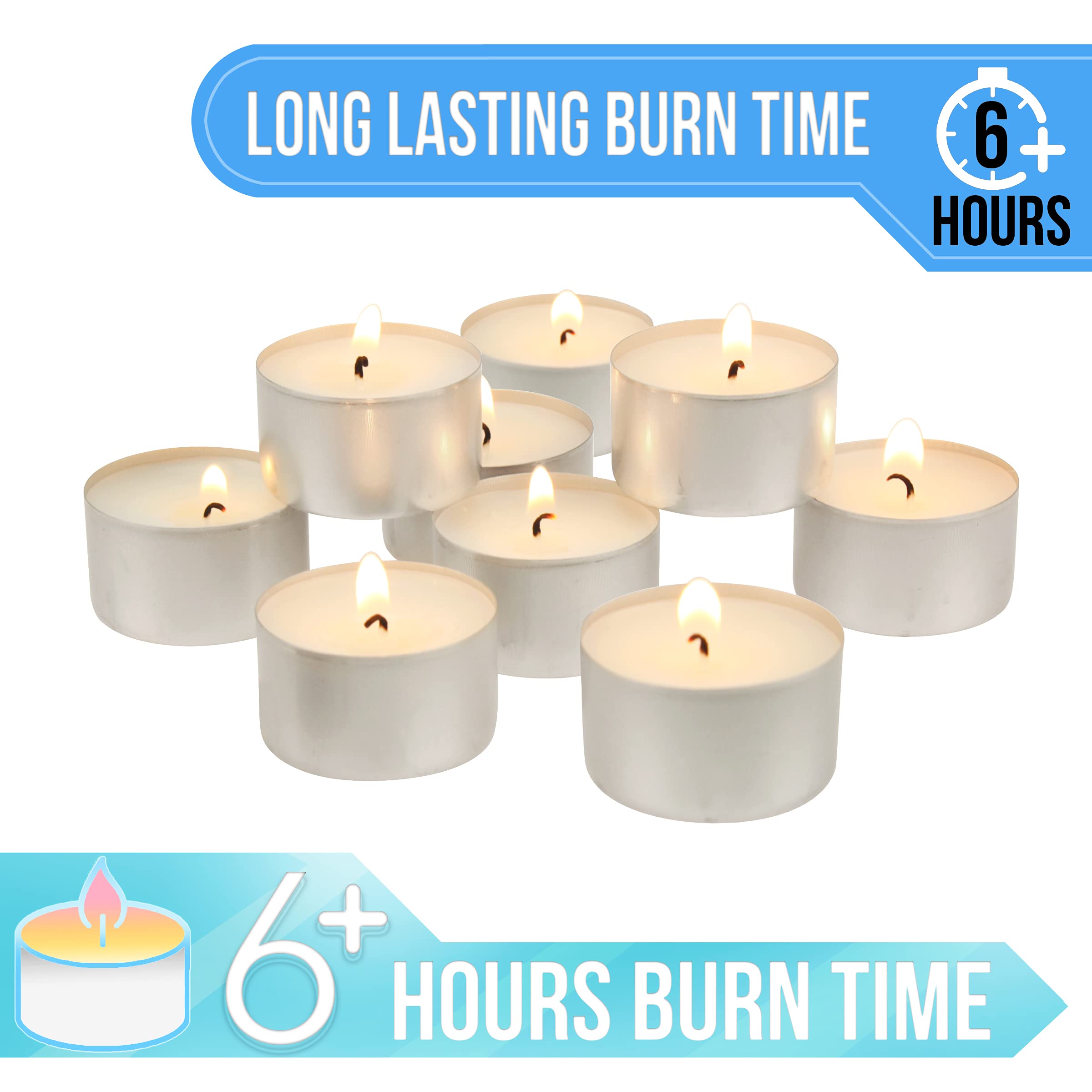Stonebriar tea light in aluminum tin packaging for safe storage.