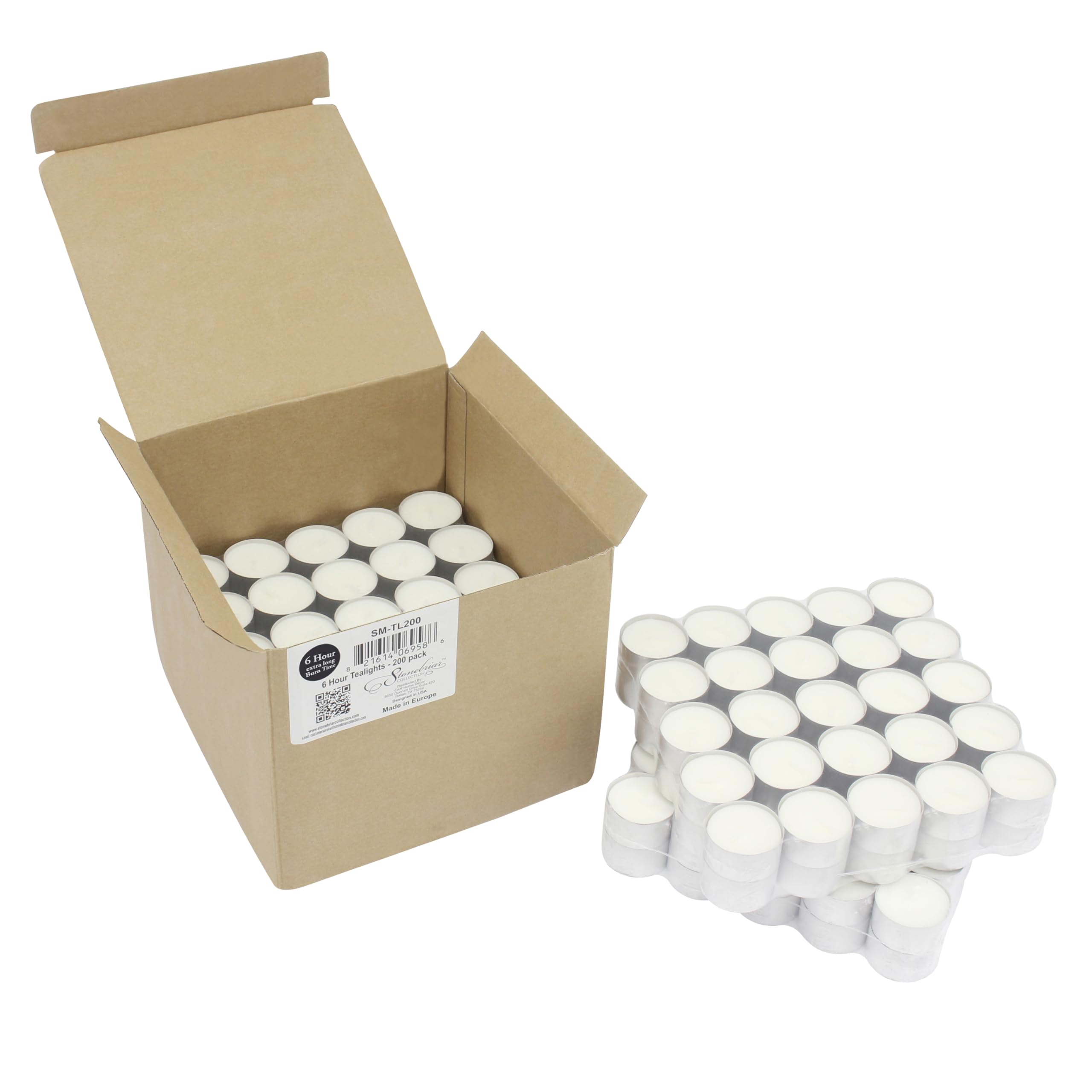 Stonebriar white tealight candle with 1.5 inch diameter