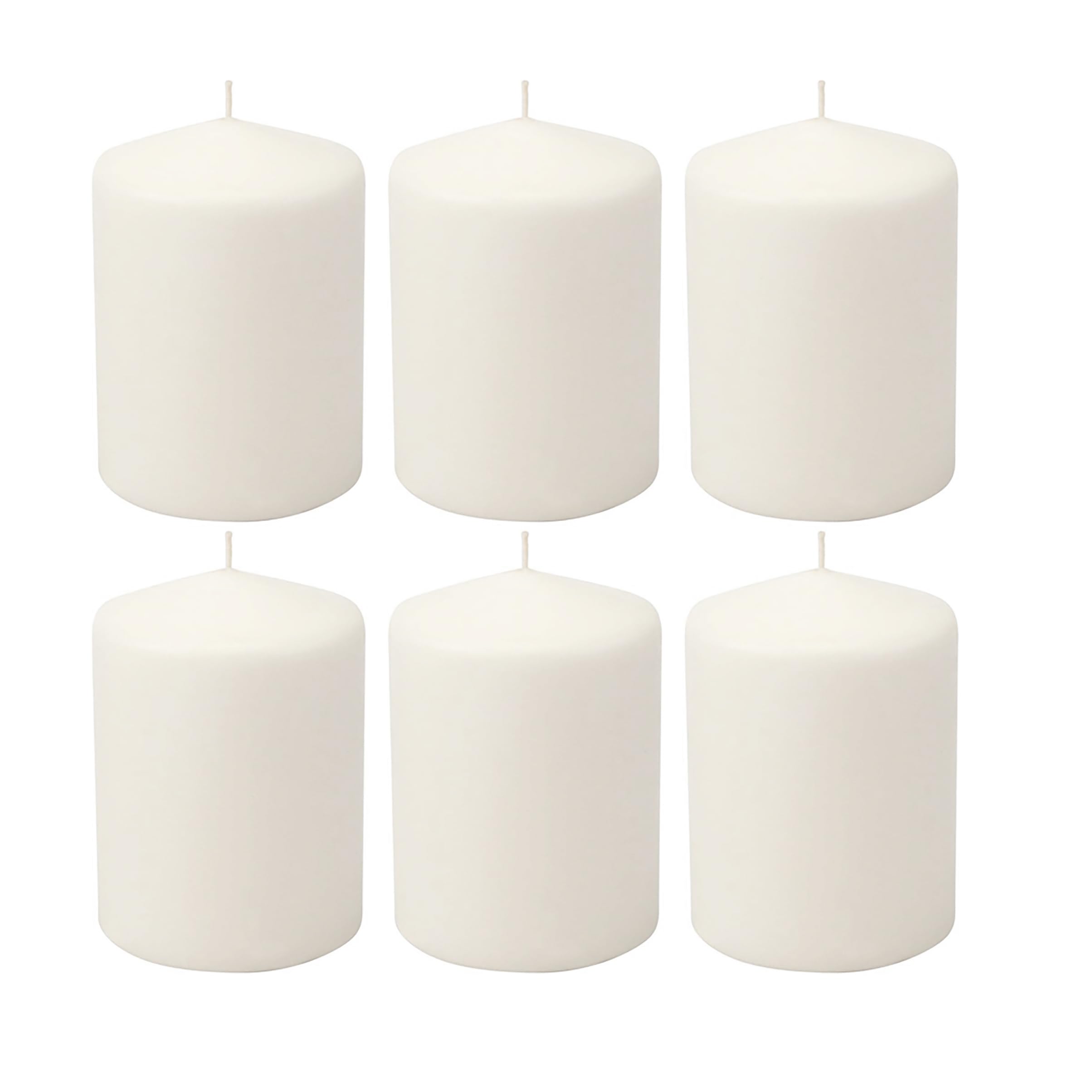 Stonebriar unscented white tall pillar candle in a lantern for warm ambience.