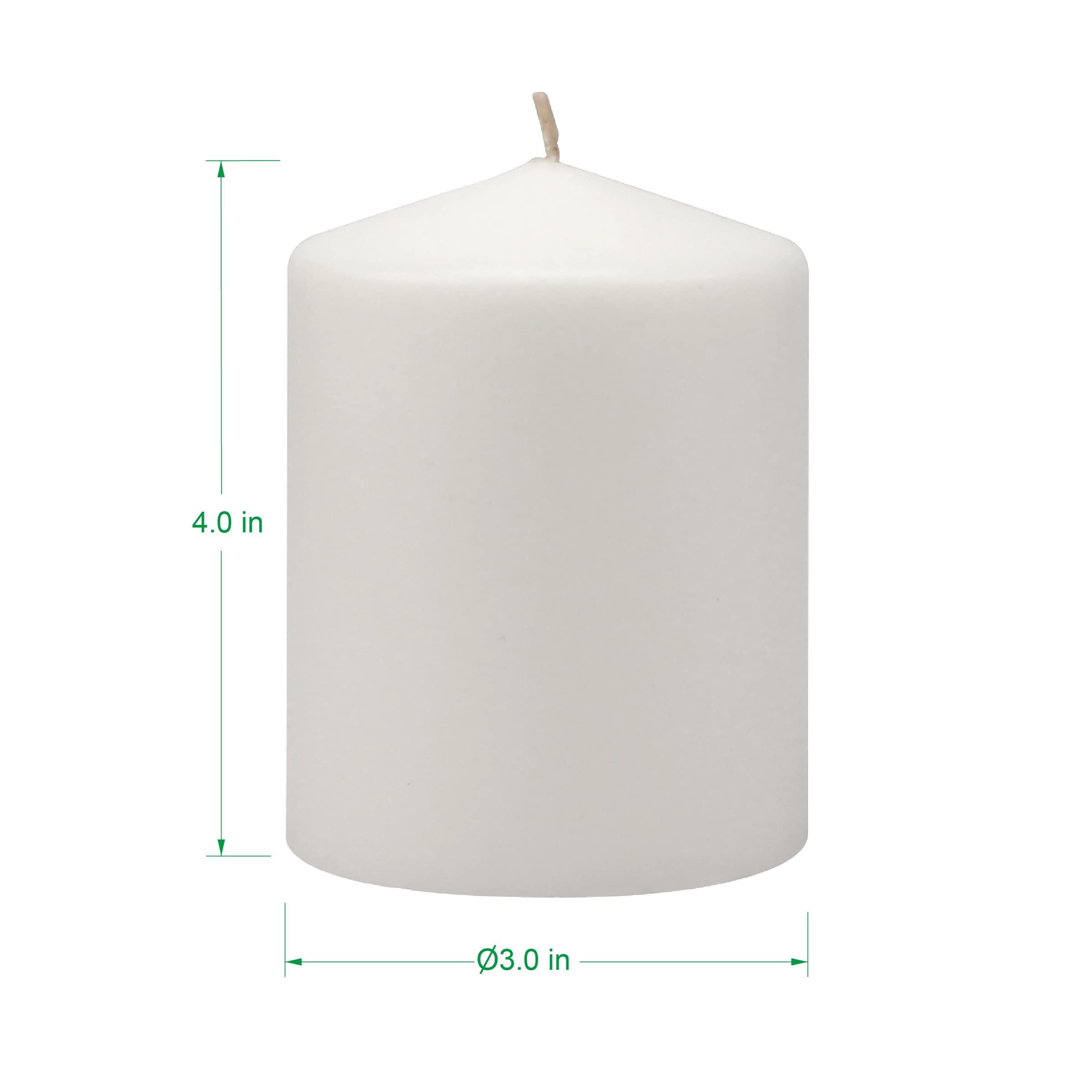 Stonebriar unscented white tall pillar candle holiday table centerpiece glow.