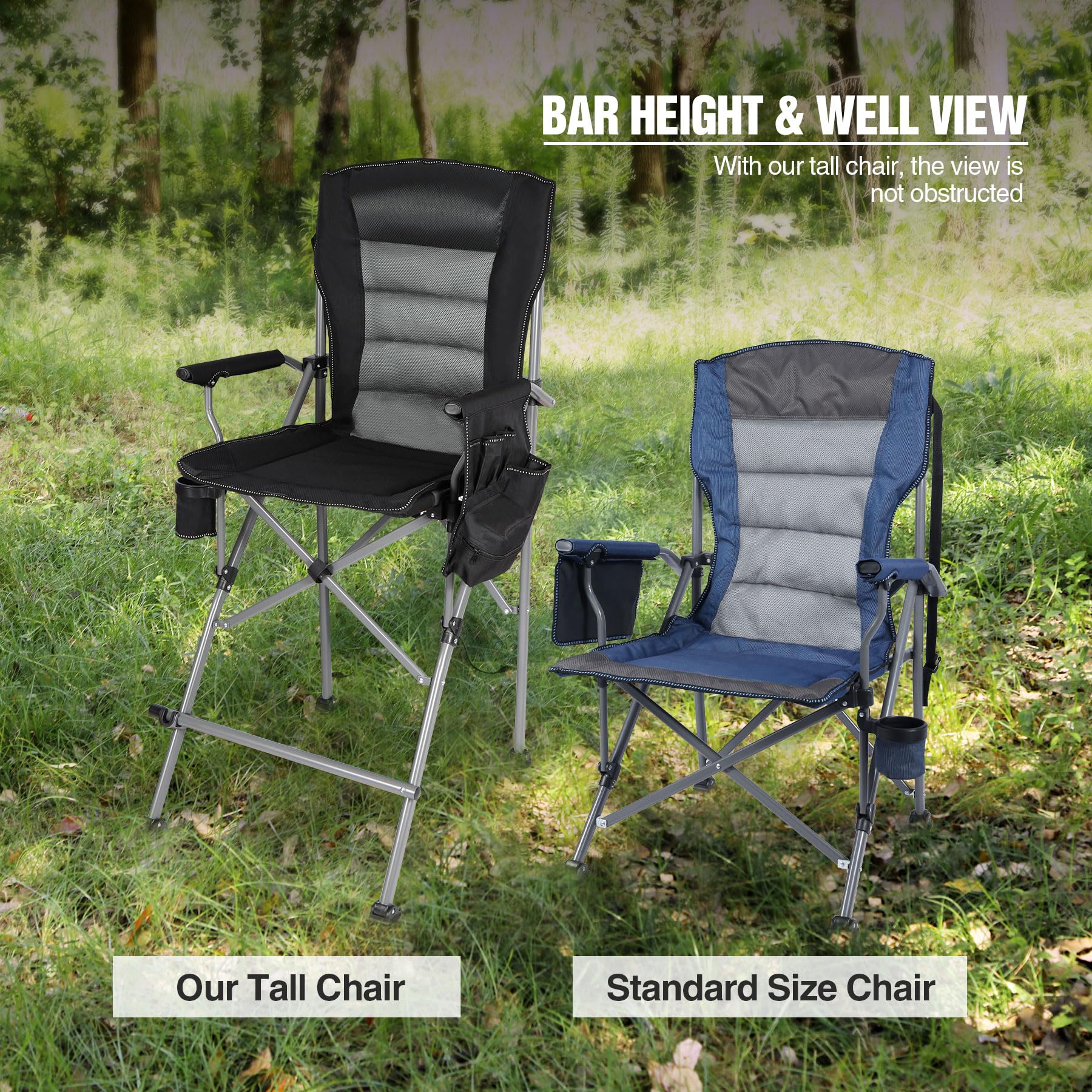 Stonehomy side-pocket cupholder features within-reach storage for essentials.