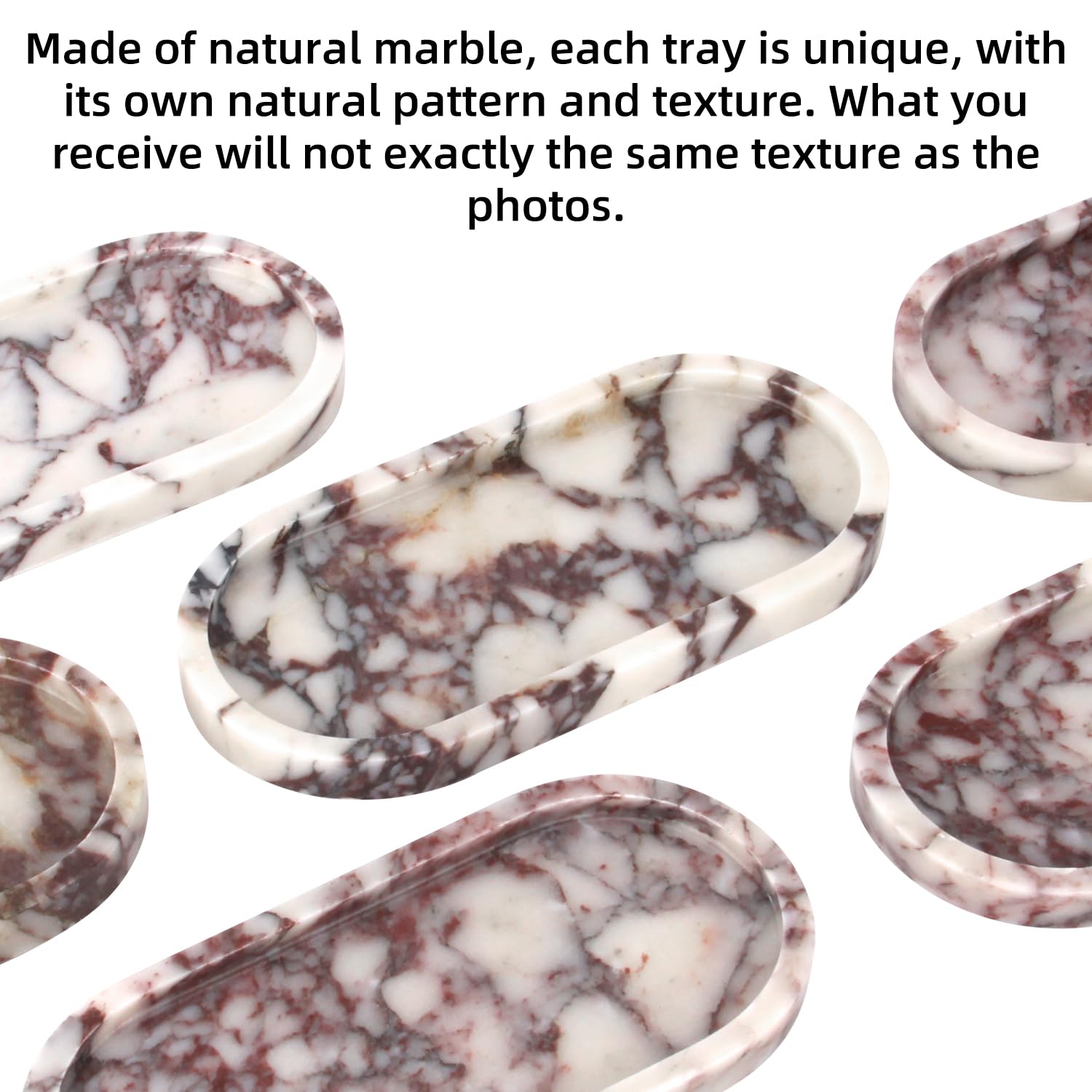 Stonemanus marble tray serves as a candle holder or decorative centerpiece