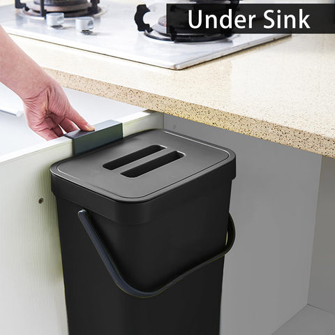stonespace trash bin lid closed for discreet waste storage