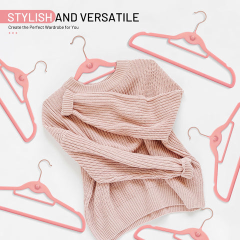 Stopklas accessory bar on velvet hangers for ties and scarves