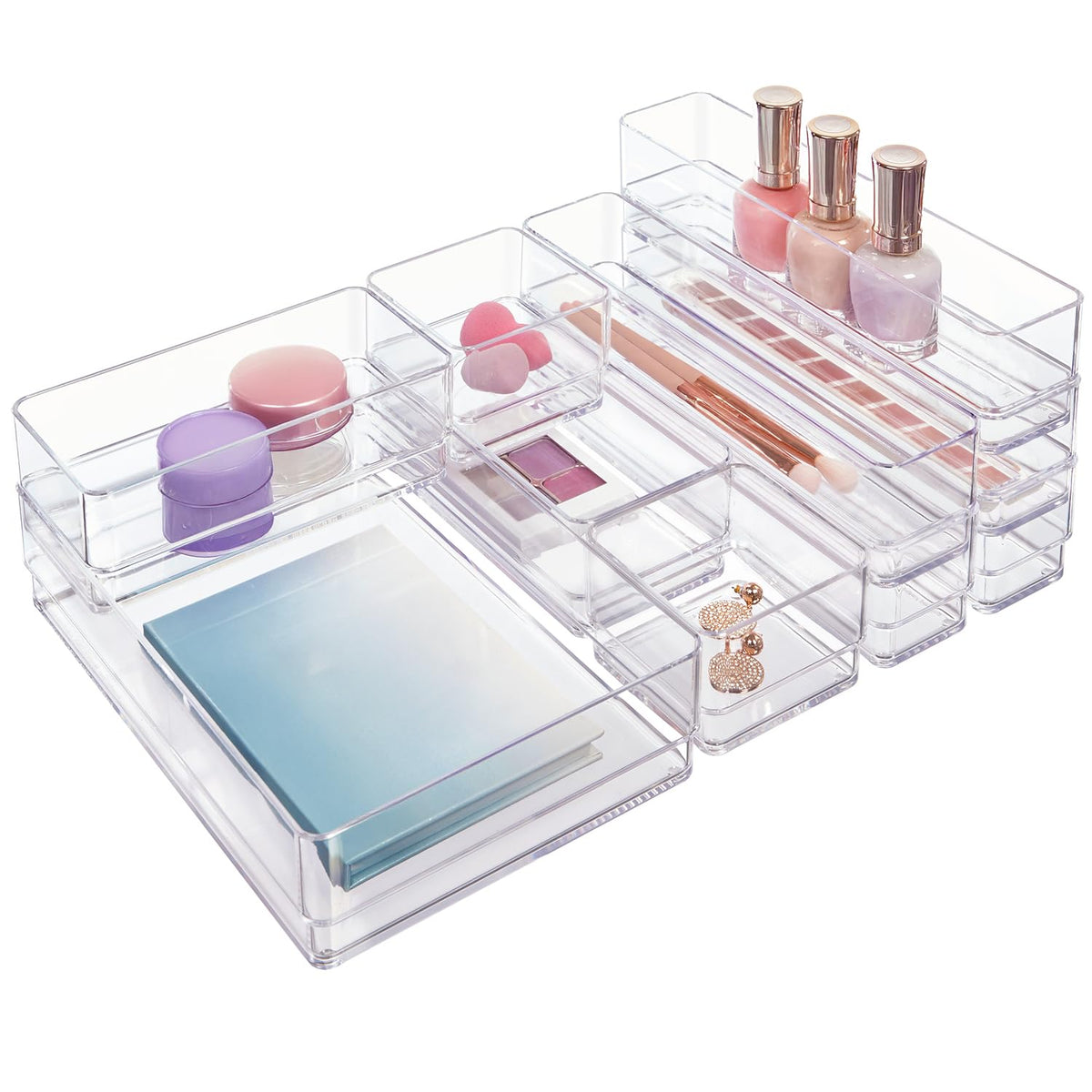 STORi SimpleSort 10-piece stackable drawer organizer set for tidy, space-saving storage