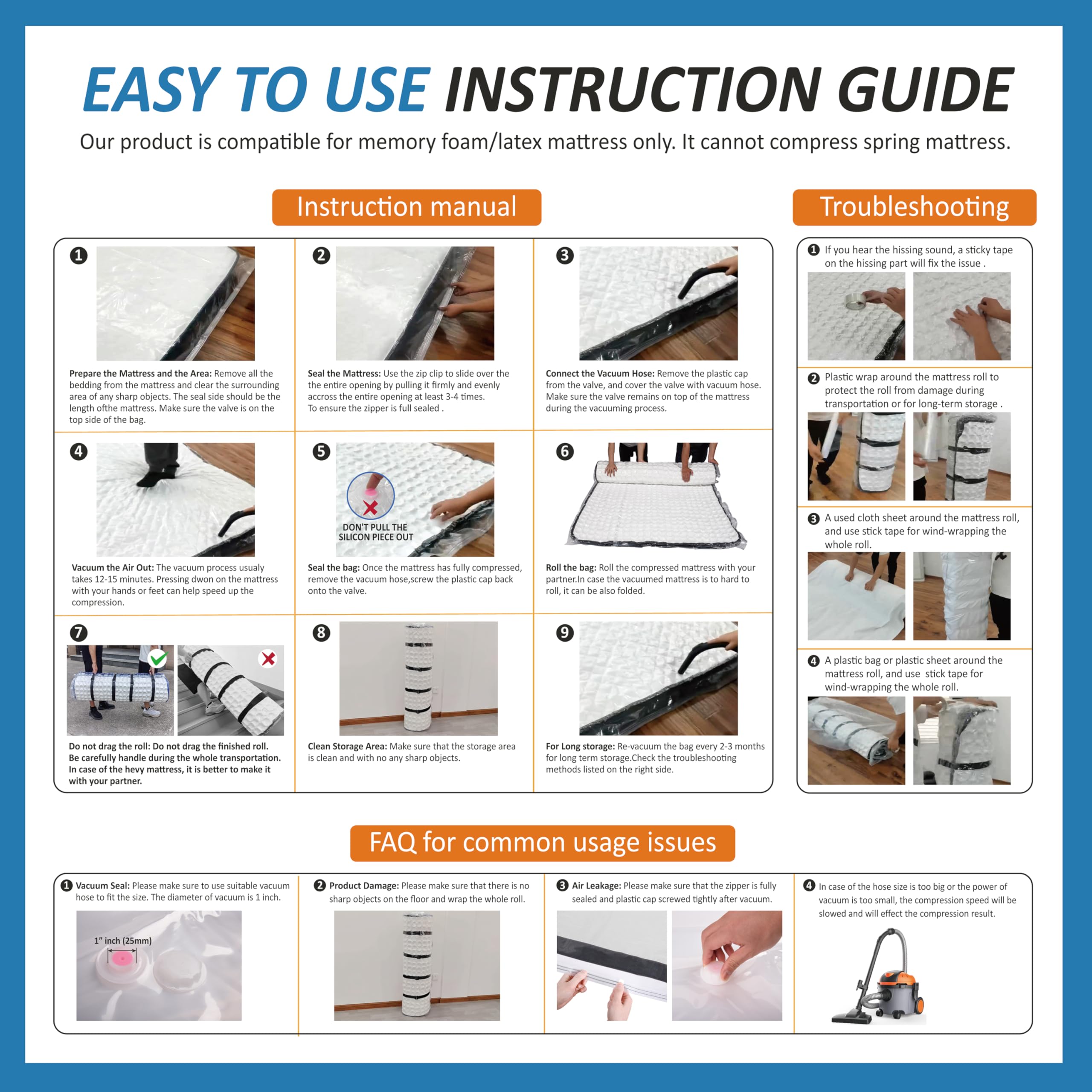 Storage Logic mattress in box compatibility aids quick shipment and storage.