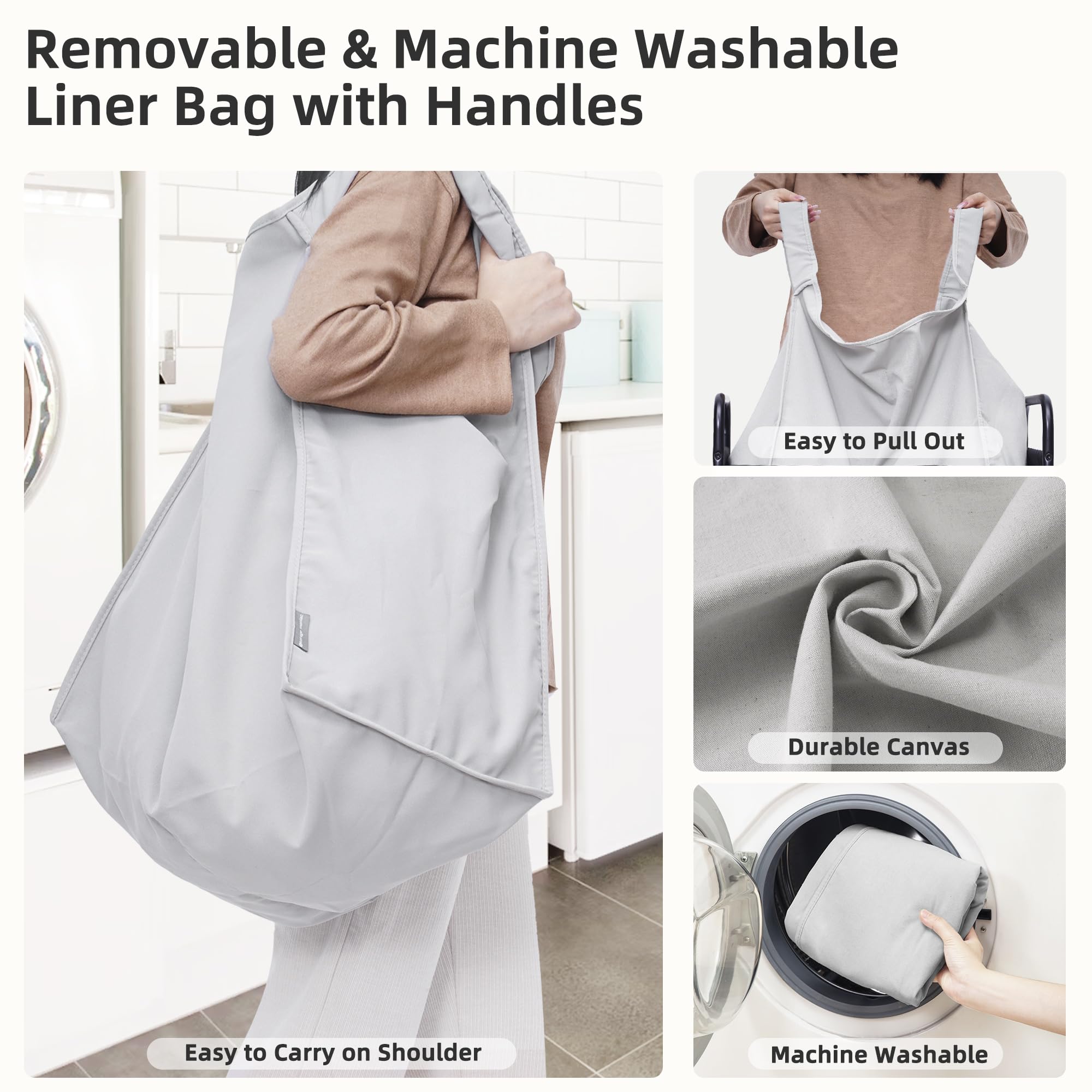 STORAGE MANIAC 120L capacity fits a full weekly laundry load.
