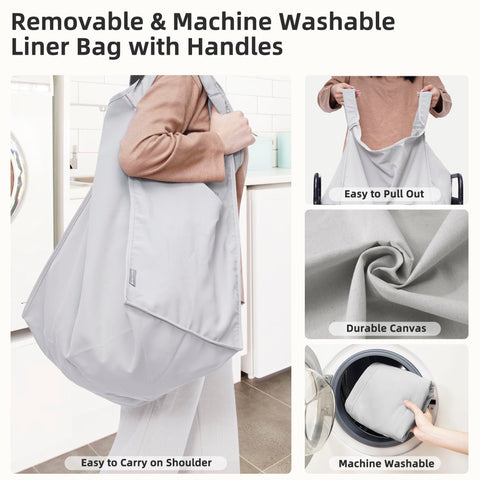 STORAGE MANIAC 120L capacity fits a full weekly laundry load.