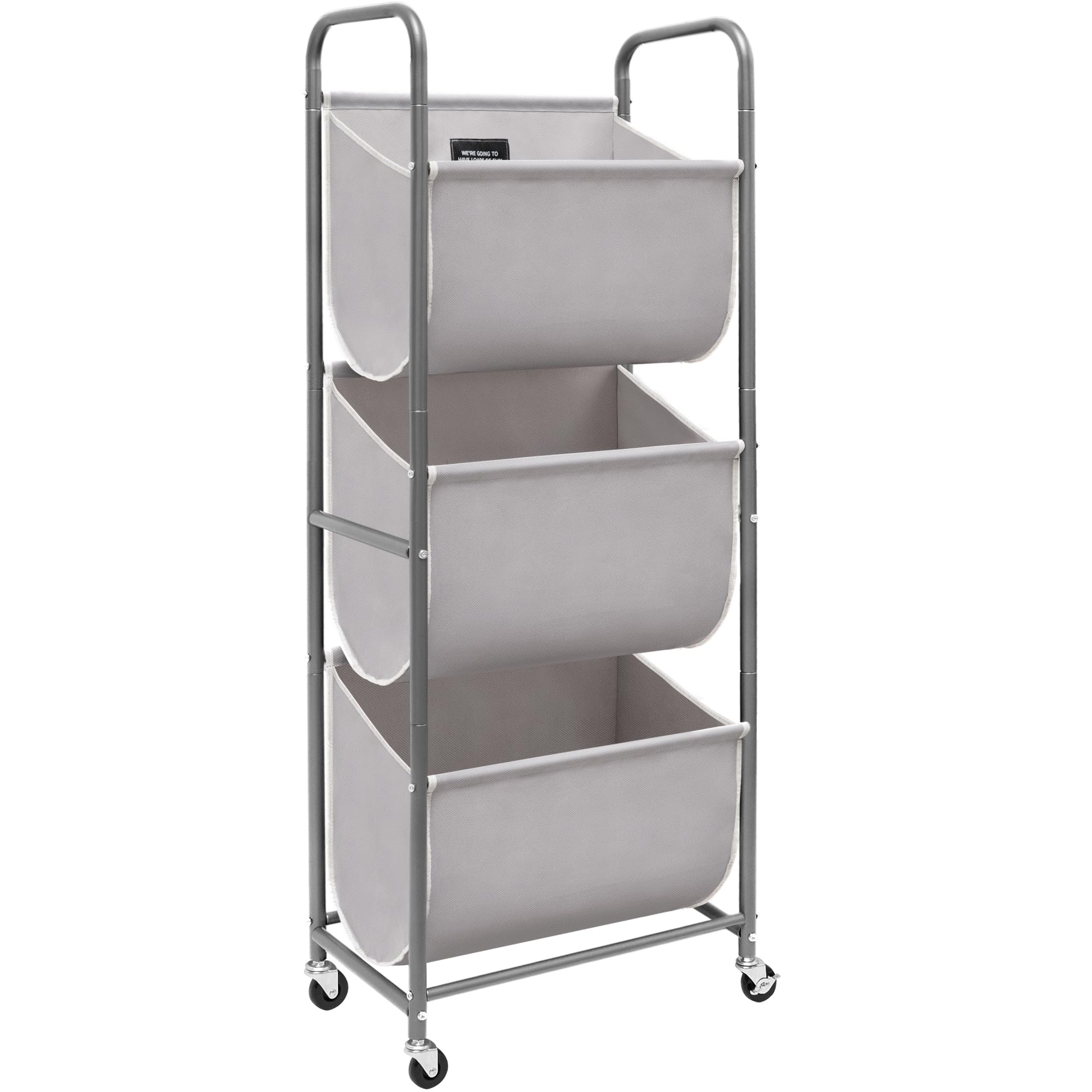 Storage Maniac 120L vertical 3-tier hamper maximizes small-space laundry storage.