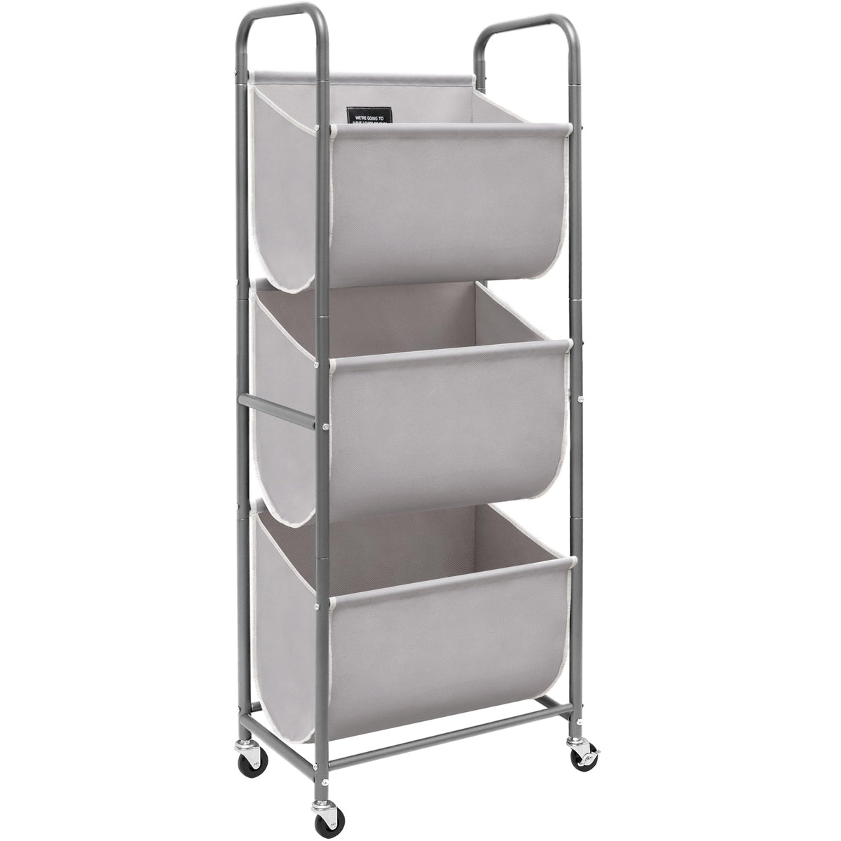 Storage Maniac 120L vertical 3-tier hamper maximizes small-space laundry storage.