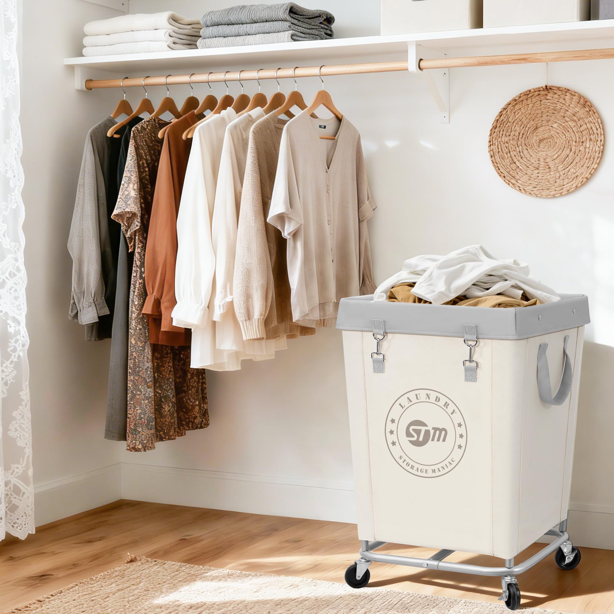 Storage Maniac 160L capacity cart ready to handle large family laundry days.
