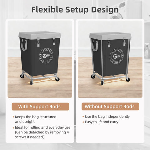 Storage Maniac 160L capacity supports large laundry loads.