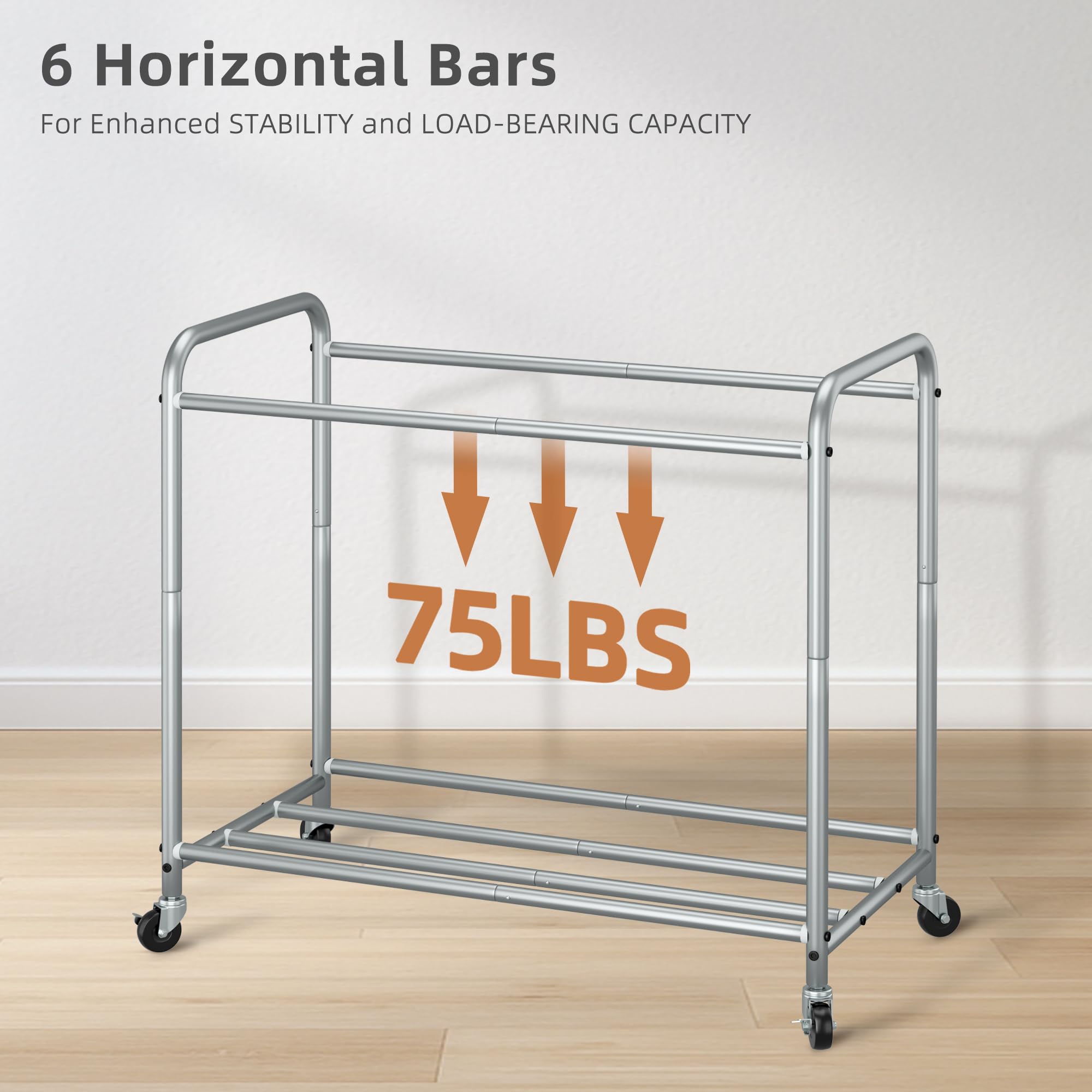 STORAGE MANIAC 3-Section Laundry Sorter removable bags make carrying to washer easy.