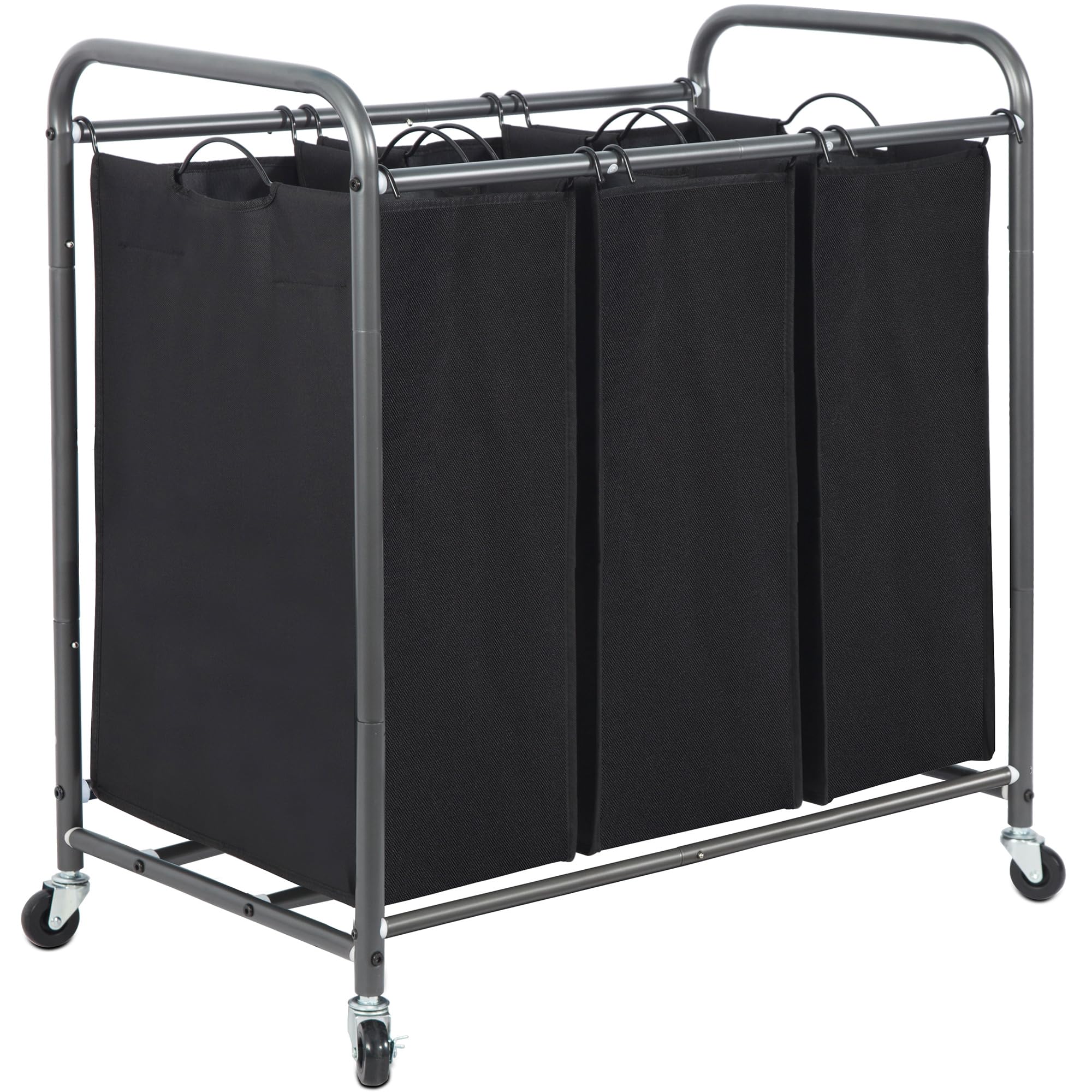 STORAGE MANIAC 3-Section Laundry Sorter frame demonstrates sturdy construction for daily use.
