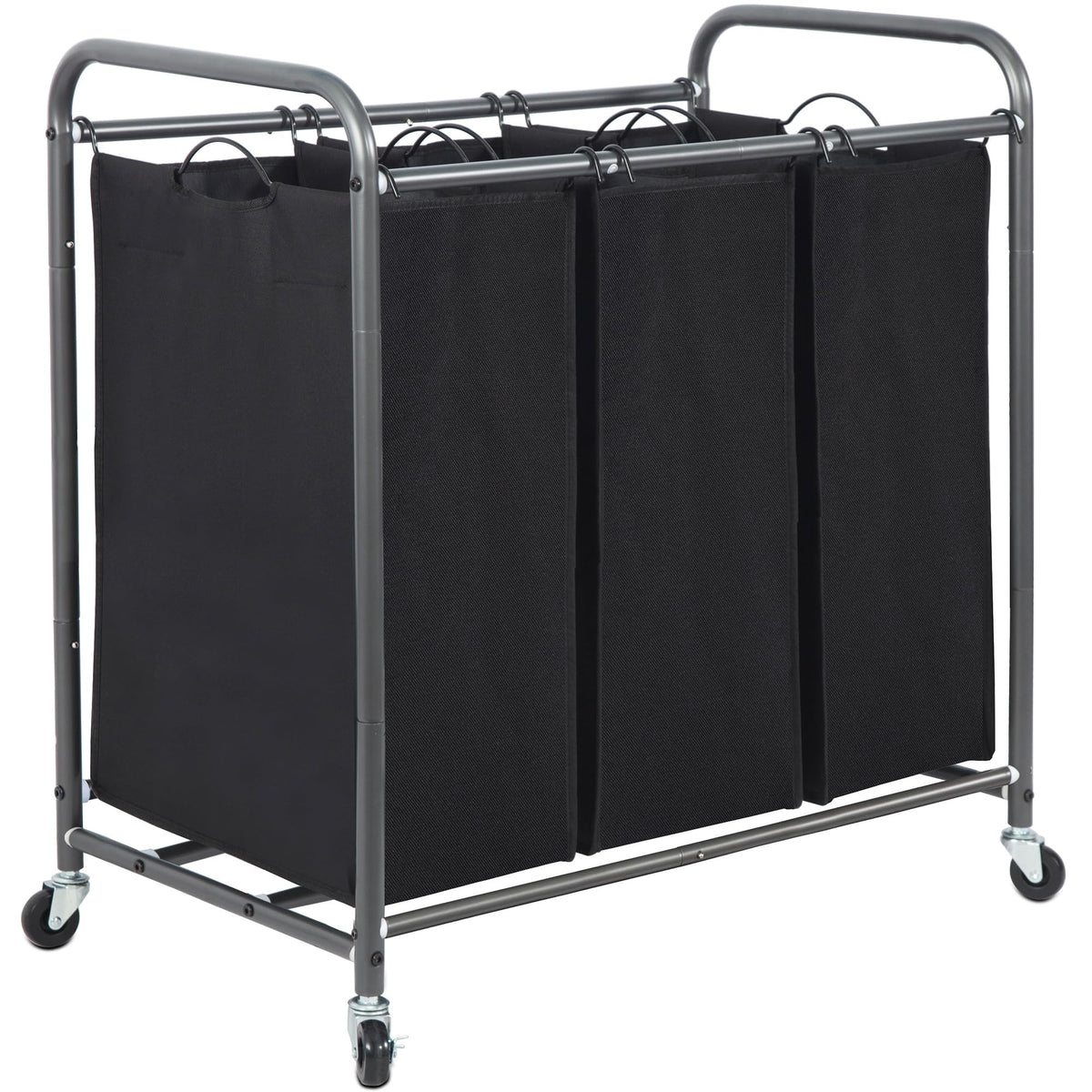 STORAGE MANIAC 3-Section Laundry Sorter frame demonstrates sturdy construction for daily use.