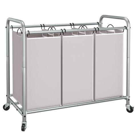 STORAGE MANIAC 3-Section Laundry Sorter frame provides sturdy support for everyday laundry.