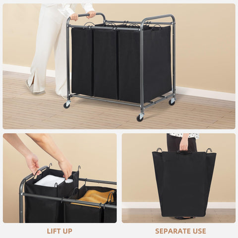 STORAGE MANIAC wheels enable smooth room-to-room transport around the home.