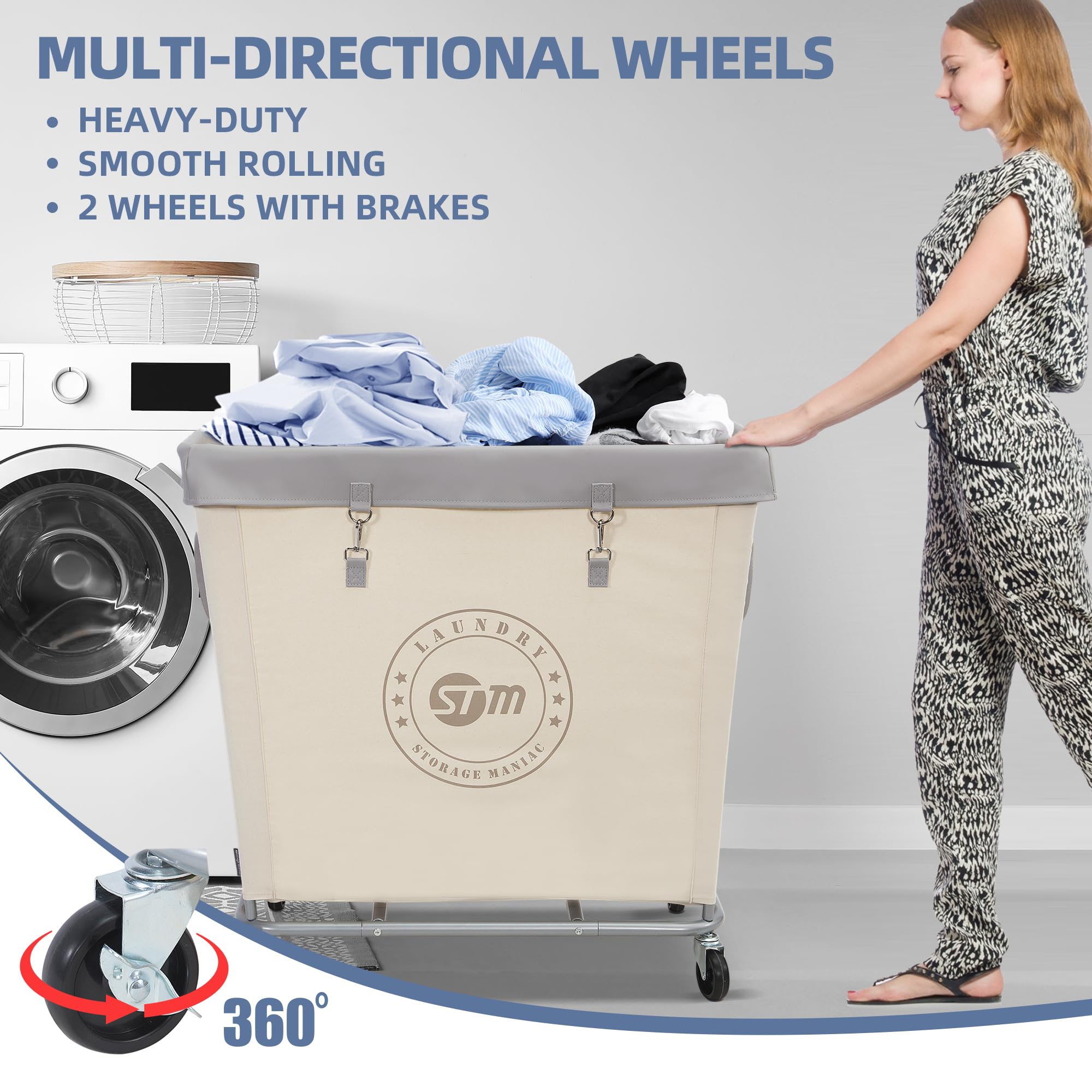 Storage Maniac 320L capacity cart handles large loads for families, hotels, and clinics.